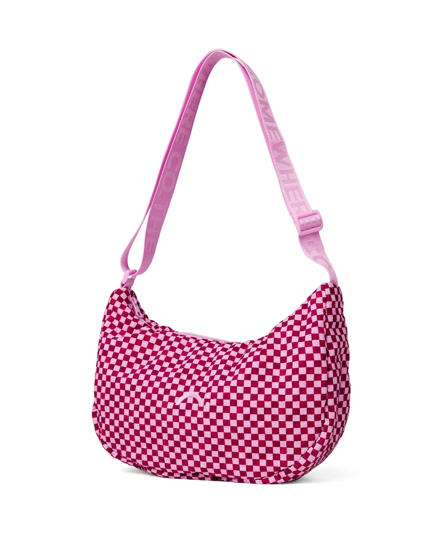 Crimson Haze Medium Crescent Bag