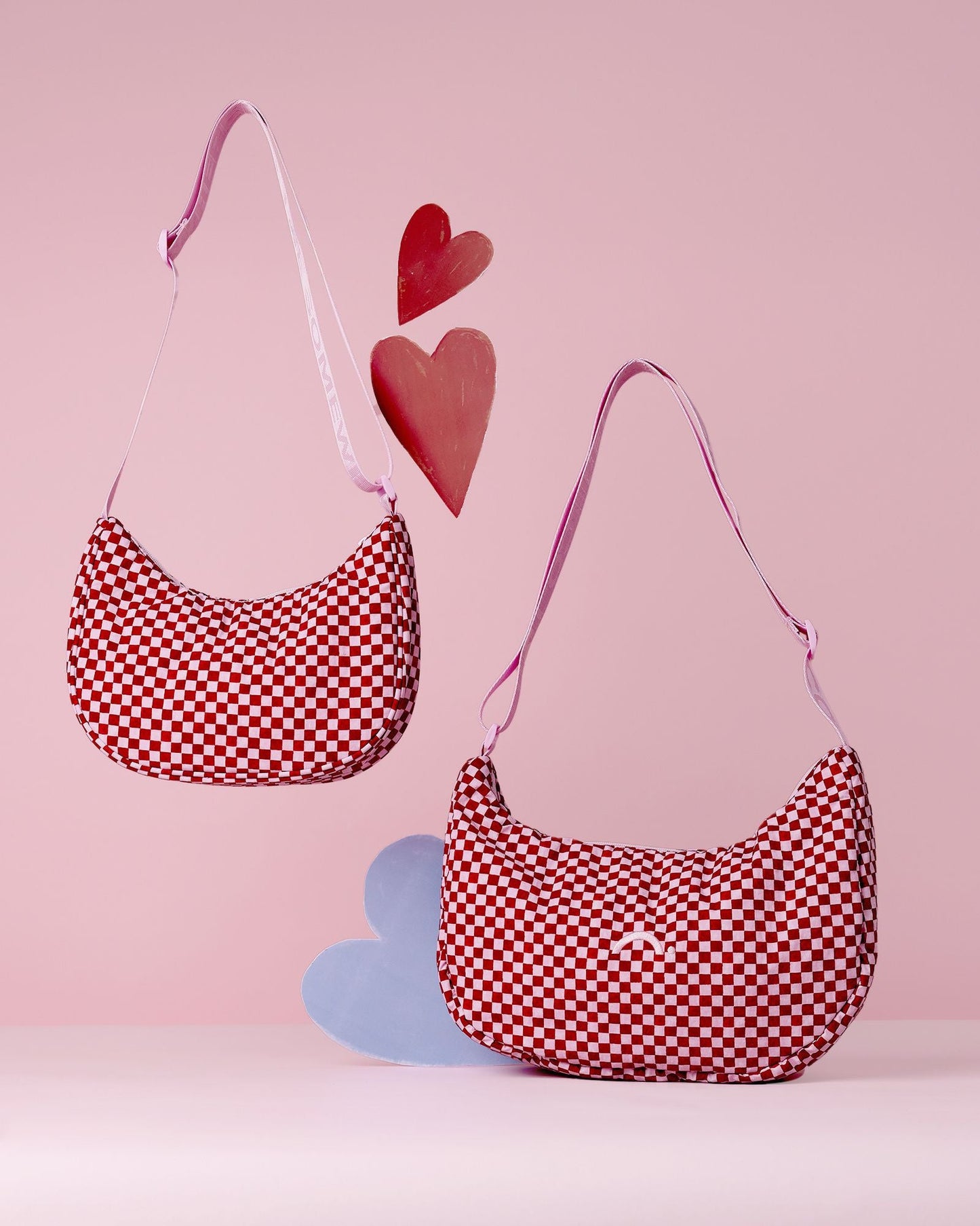 Crimson Haze Medium Crescent Bag